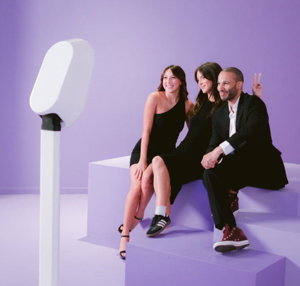 Guests at a private party photo booth in Metro Detroit